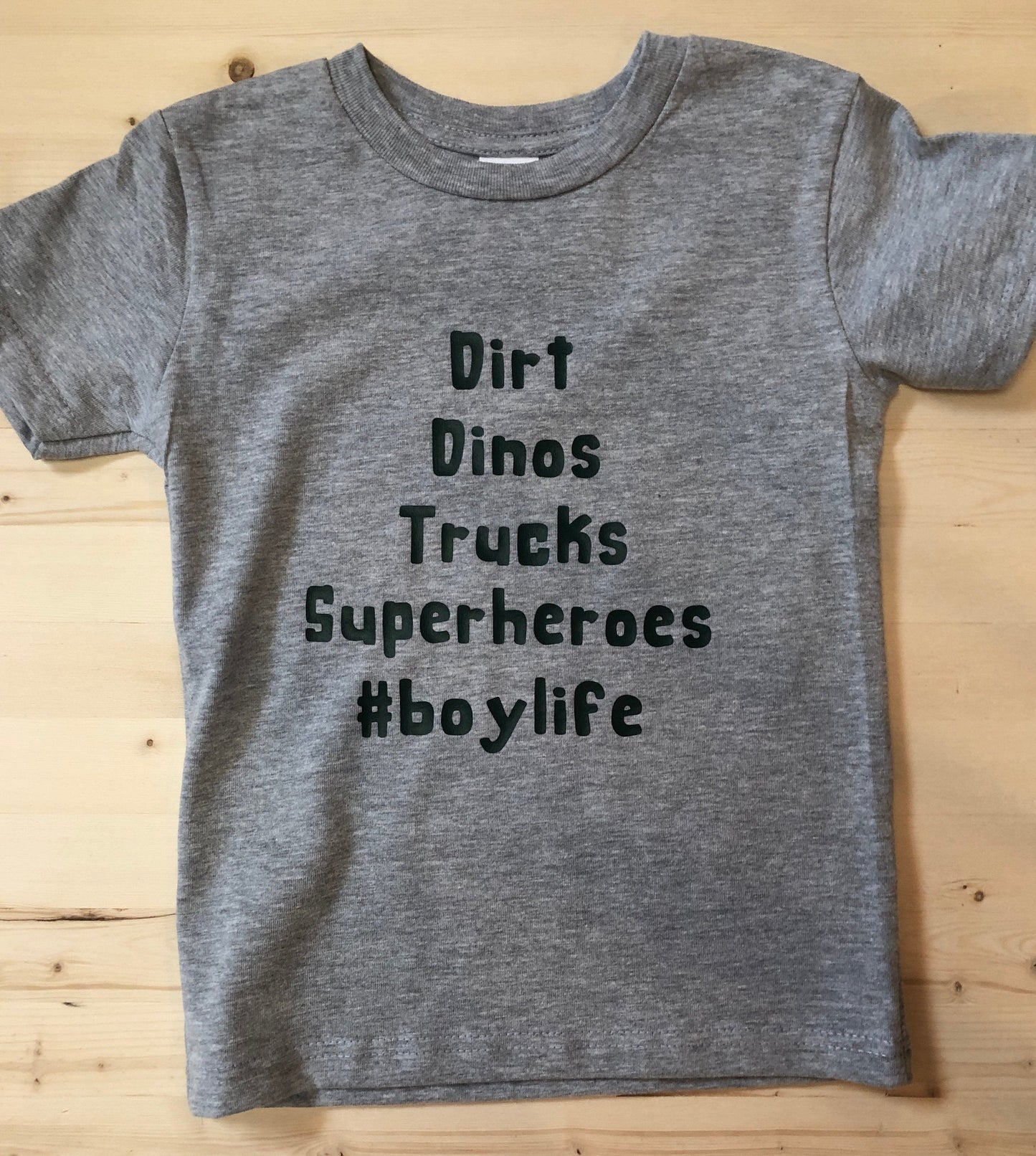 Dirt Dinos Trucks Superheroes #boylife Boy/Kids Shirt