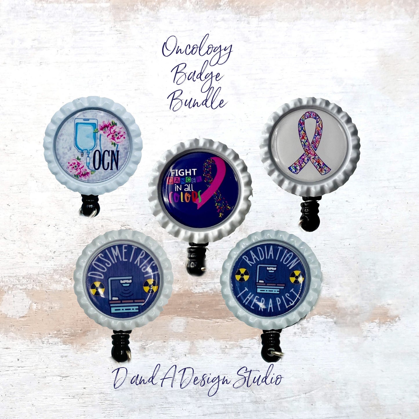 Oncology Badge Reel Set