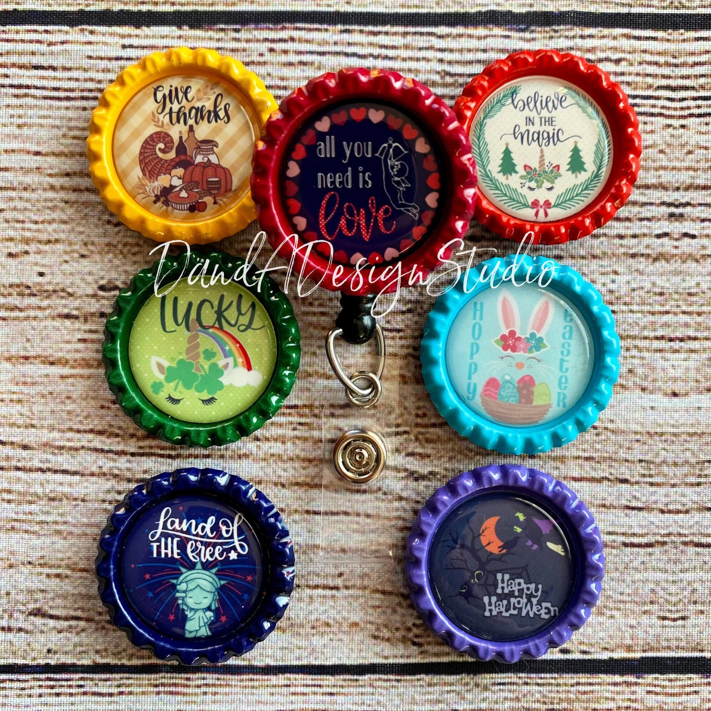 Holiday Badge Reel Interchangeable Set