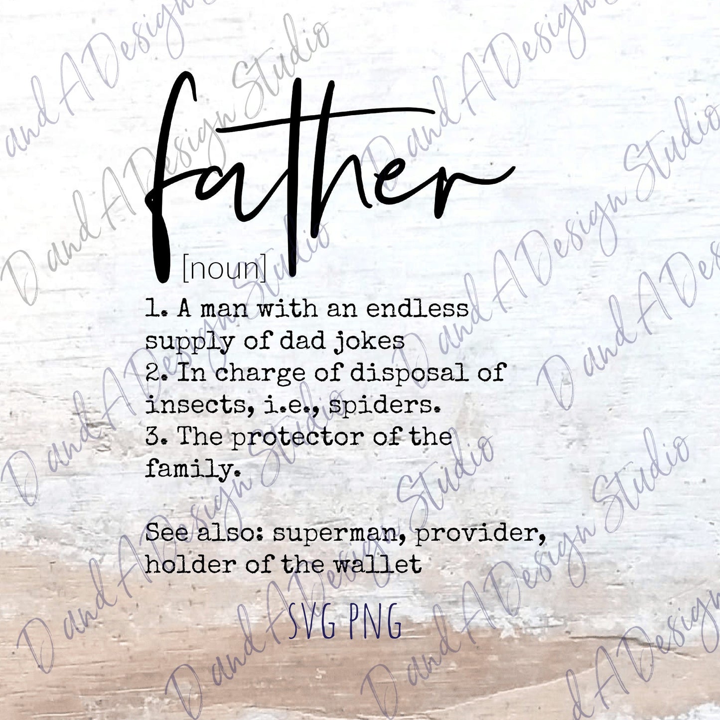 Father Definition SVG Digital File