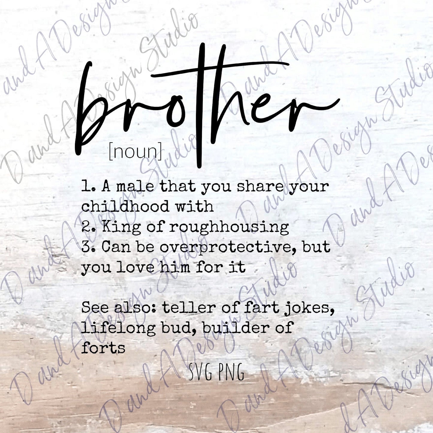 Brother Definition SVG Digital File