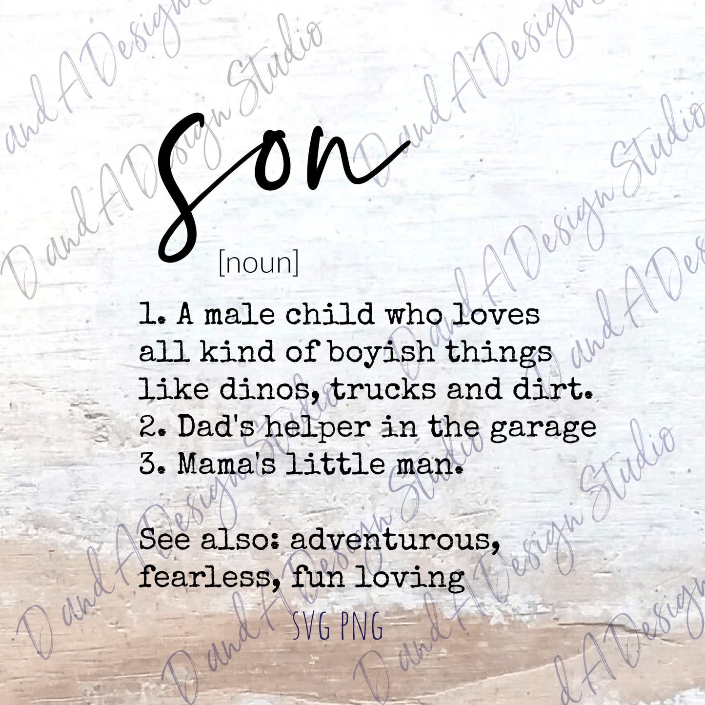 Son Definition SVG Digital File